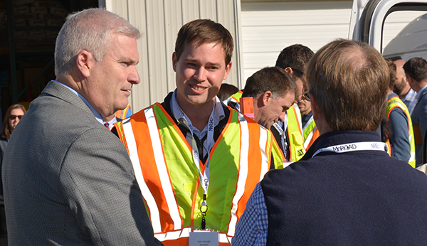 Rep. Tom Emmer and Kyle Houegh at MnROAD.